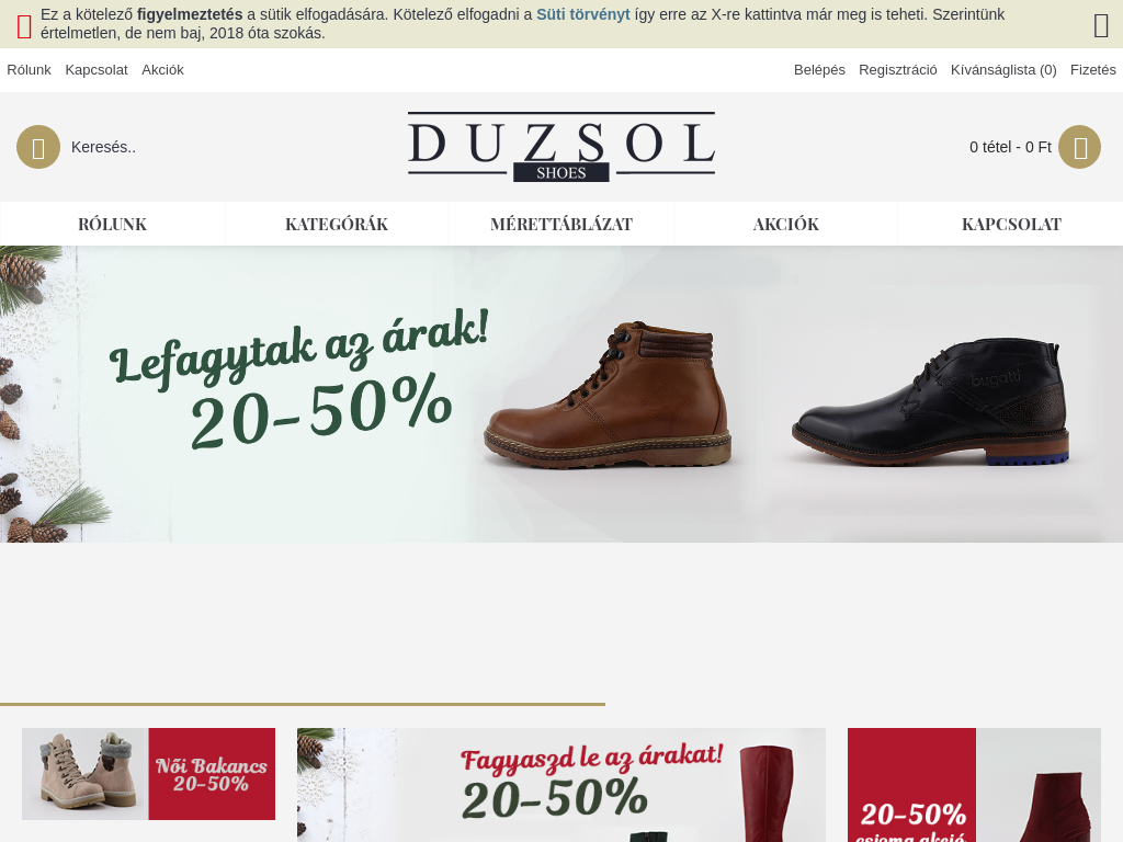 Duzsol Cipő Webáruház