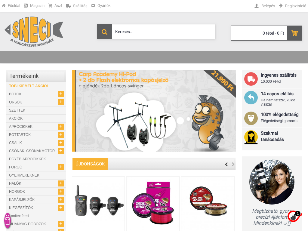 Sneci Webáruház 45000+ termék