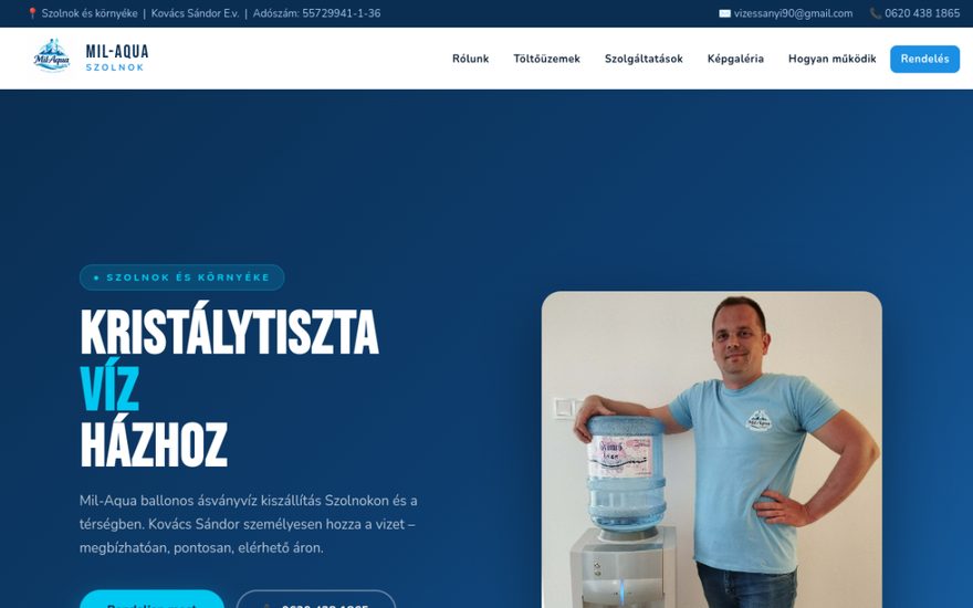 Ballonos víz Szolnok oldal